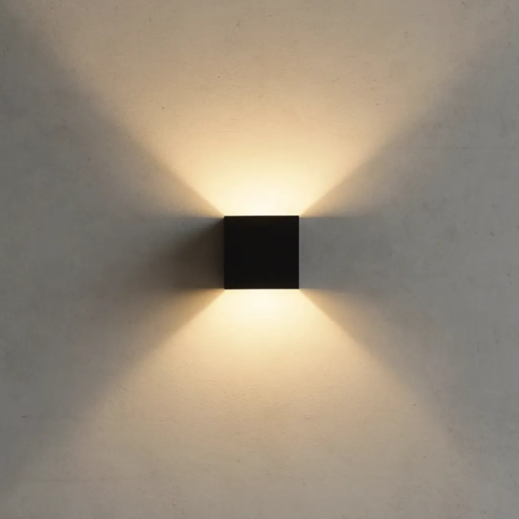 UP&DOWN - LED Wall Lamp, 100x100, IP 54, Black