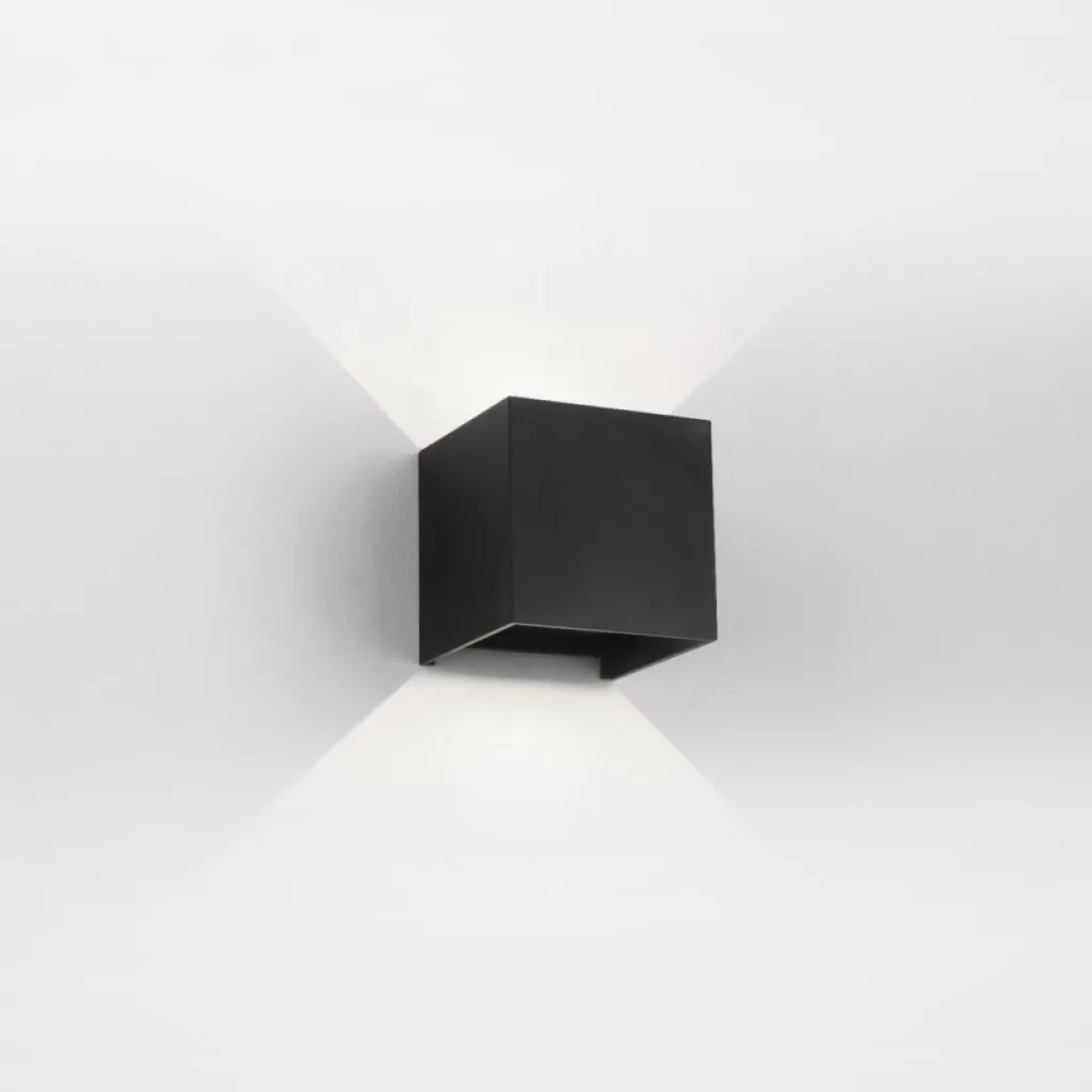 UP&DOWN - LED Wall Lamp, 100x100, IP 54, Black