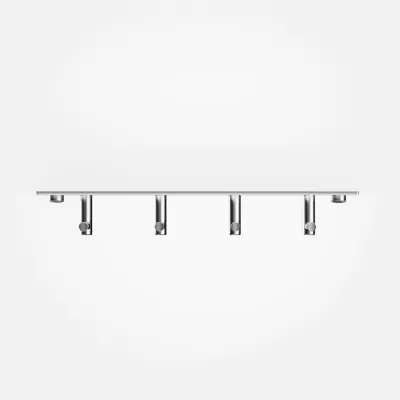 Meta M4 - Rack w/ 4 hooks, Chrome