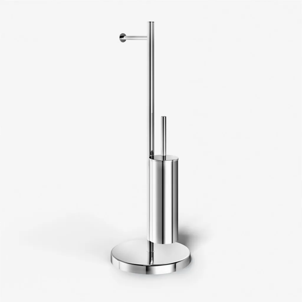 Class C17 - Freestanding paper holder w/toilet brush, Chrome