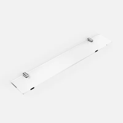 Minimalism M25 - Glass shelf w/ 2 pcs. holders, Chrome