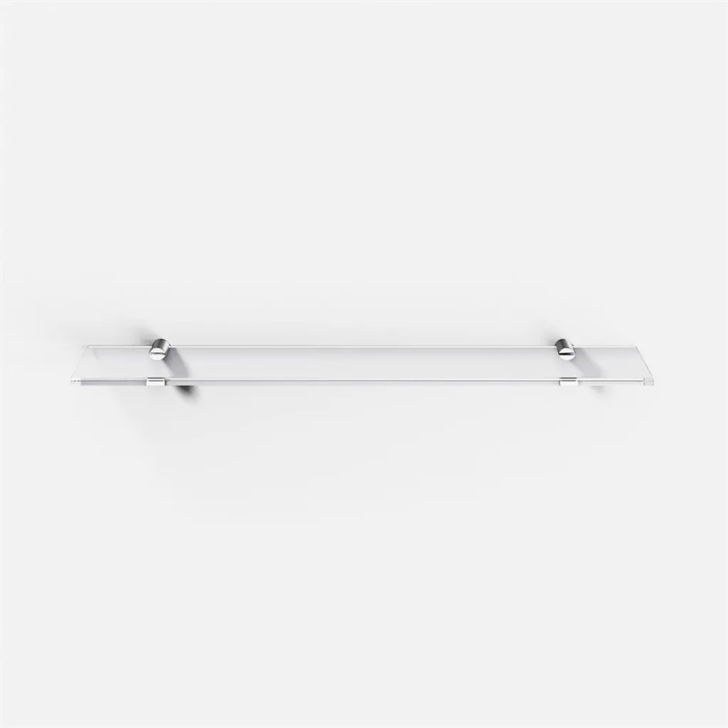 Minimalism M25 - Glass shelf w/ 2 pcs. holders, Chrome