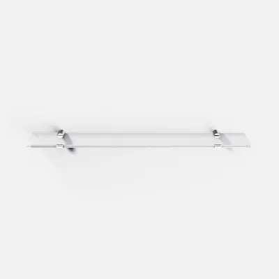 Minimalism M25 - Glass shelf w/ 2 pcs. holders, Chrome