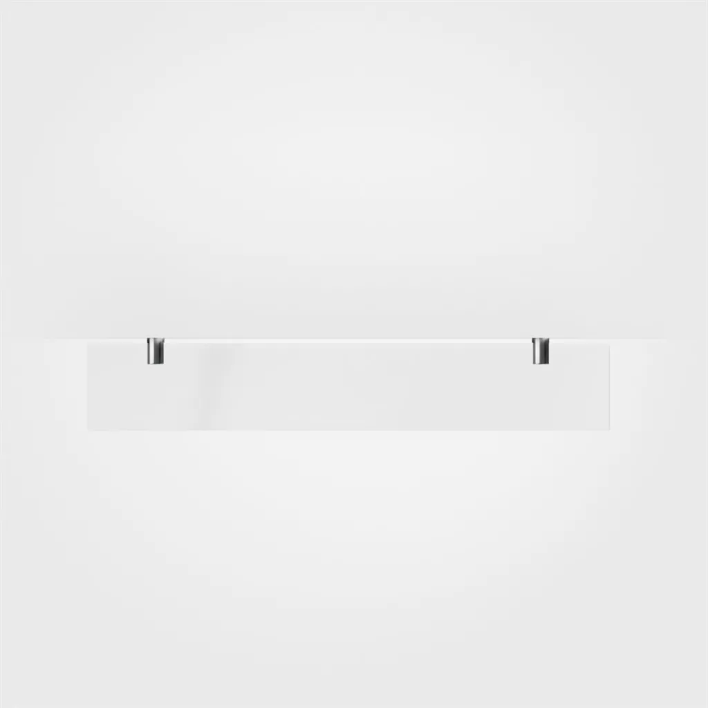 Minimalism M25 - Glass shelf w/ 2 pcs. holders, Chrome
