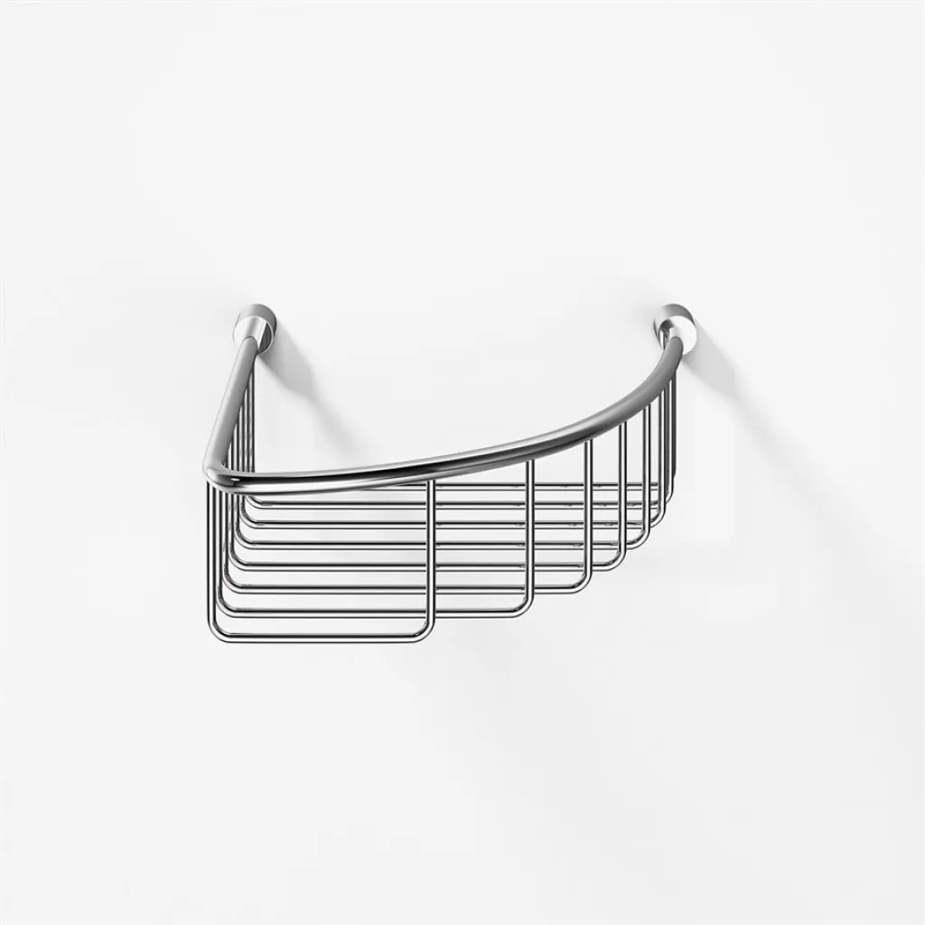 Minimalism M35 - Corner basket 20x20 cm. Chrome
