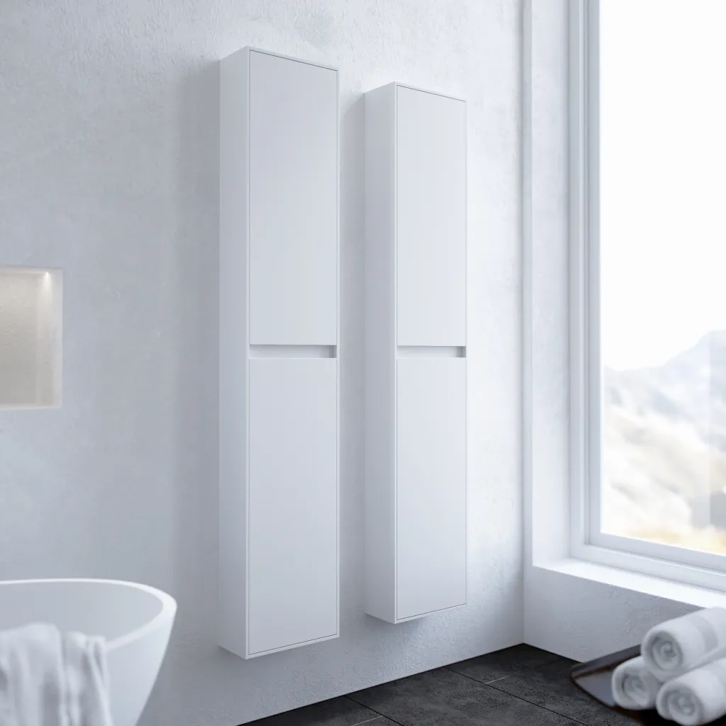 Copenhagen Block BHC3116 - 30x15x160 cm Tall cabinet, Matt white