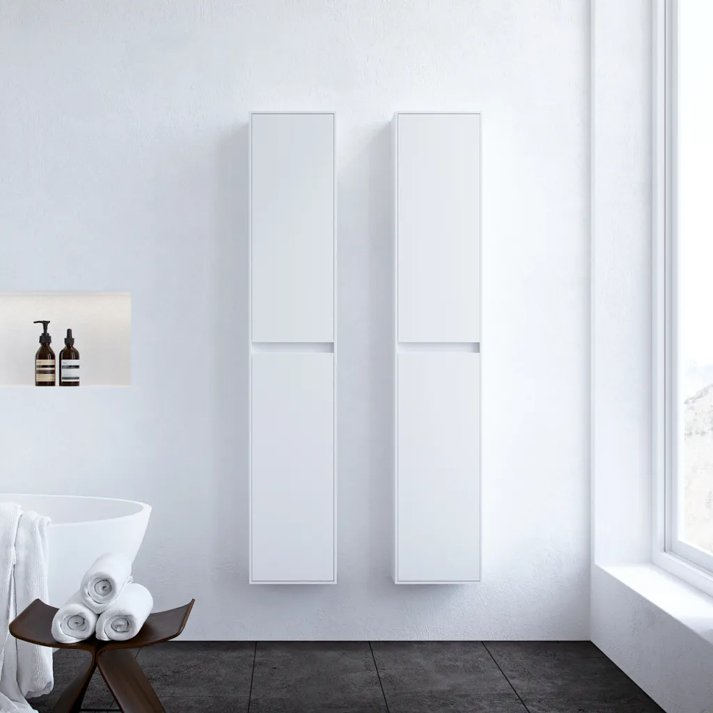 Copenhagen Block BHC3116 - 30x15x160 cm Tall cabinet, Matt white
