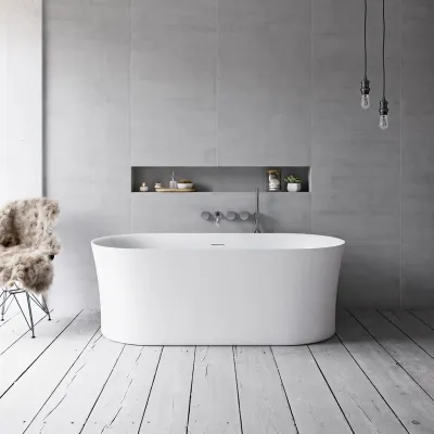 Curio Spa 170 - Wellness Spa Tub 170x80 cm, Glossy White