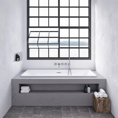 Pulcher Code 1800 - Built-in bathtub 180x75 cm, Glossy White