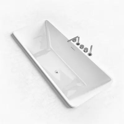 Pulcher Code 1800 - Built-in bathtub 180x75 cm, Glossy White