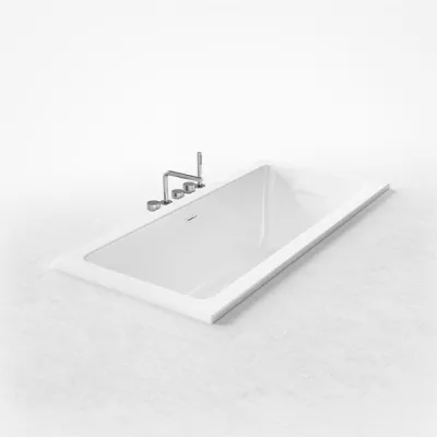 Pulcher Flat 1700 - Built-in bathtub 170x80 cm., Glossy White