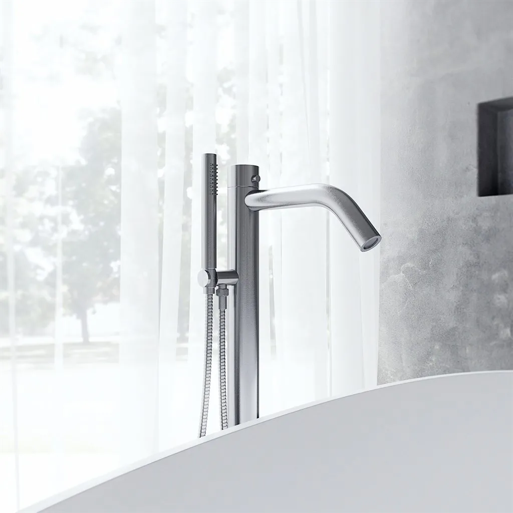 Classwell C11 - Freestanding bath mixer, Brushed Stainless Steel