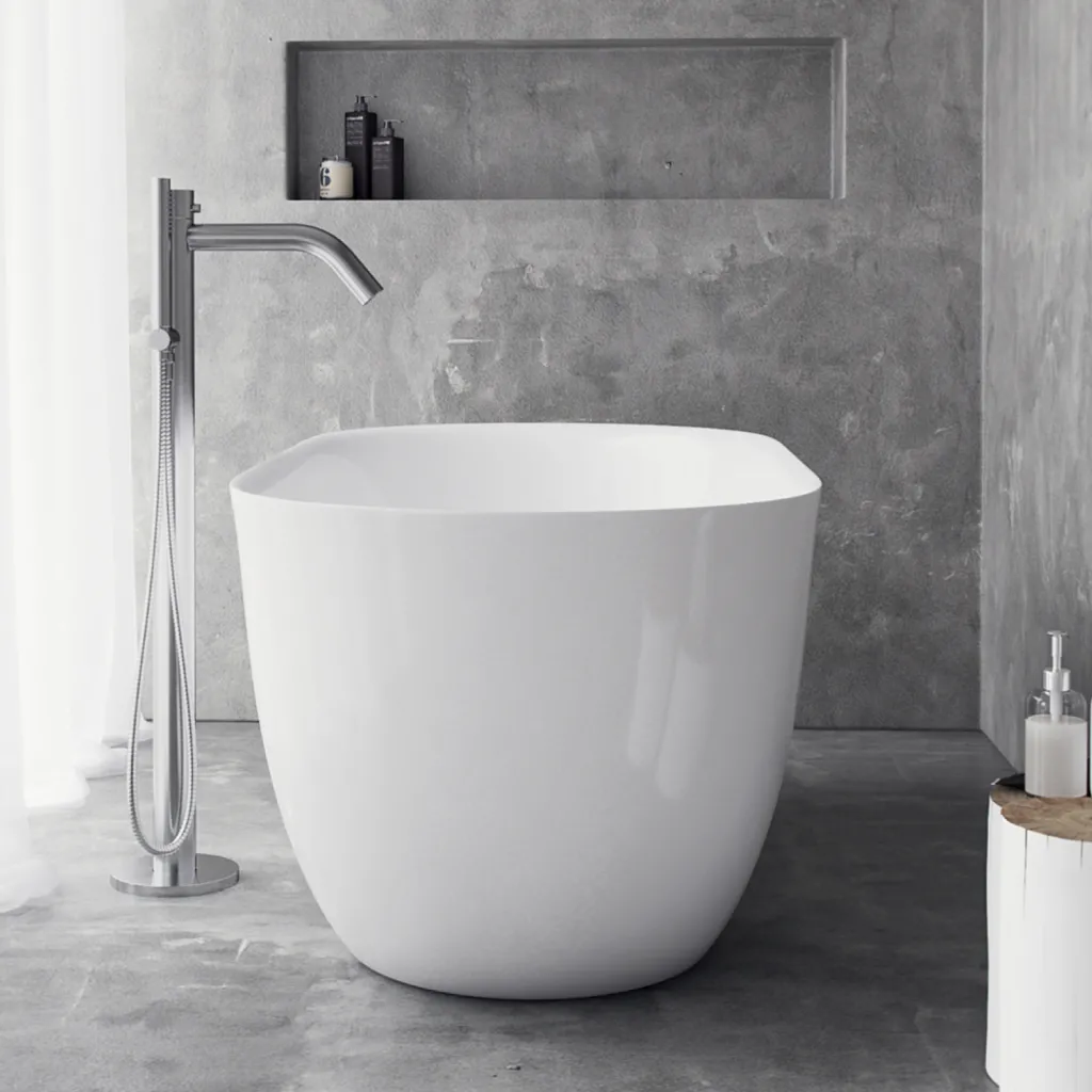 Classwell C11 - Freestanding bath mixer, Brushed Stainless Steel