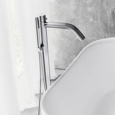 Classwell C11 - Freestanding bath mixer, Brushed Stainless Steel
