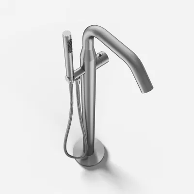 Classwell C12 - Freestanding tub/shower armature, Brushed Stainless Steel