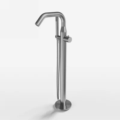 Classwell C12 - Freestanding tub/shower armature, Brushed Stainless Steel
