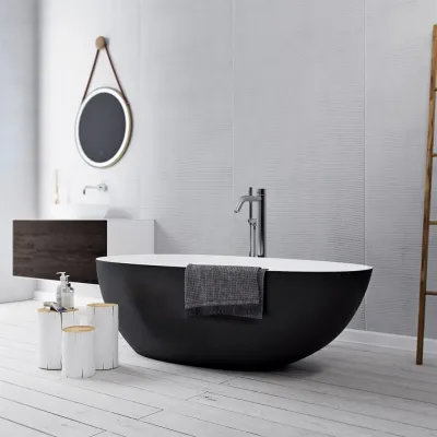 Boheme XL 170 - 170x87, Solid Matt White/Matt Black SolidTec®