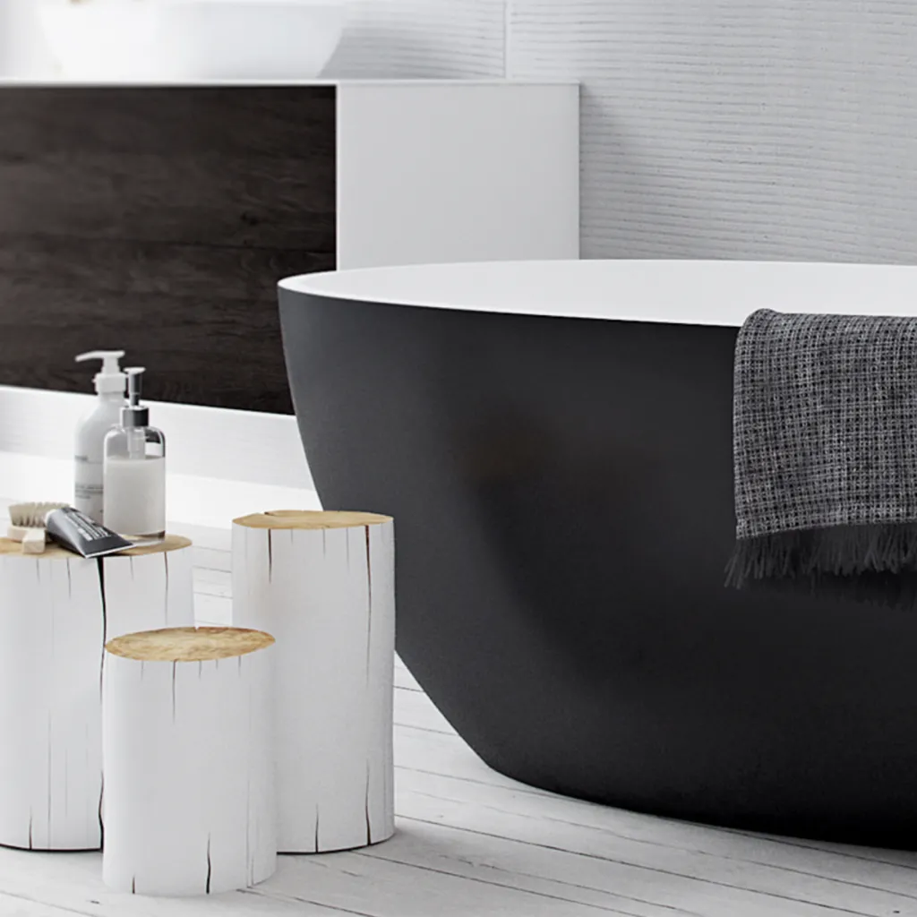 Boheme XL 170 - 170x87, Solid Matt White/Matt Black SolidTec®