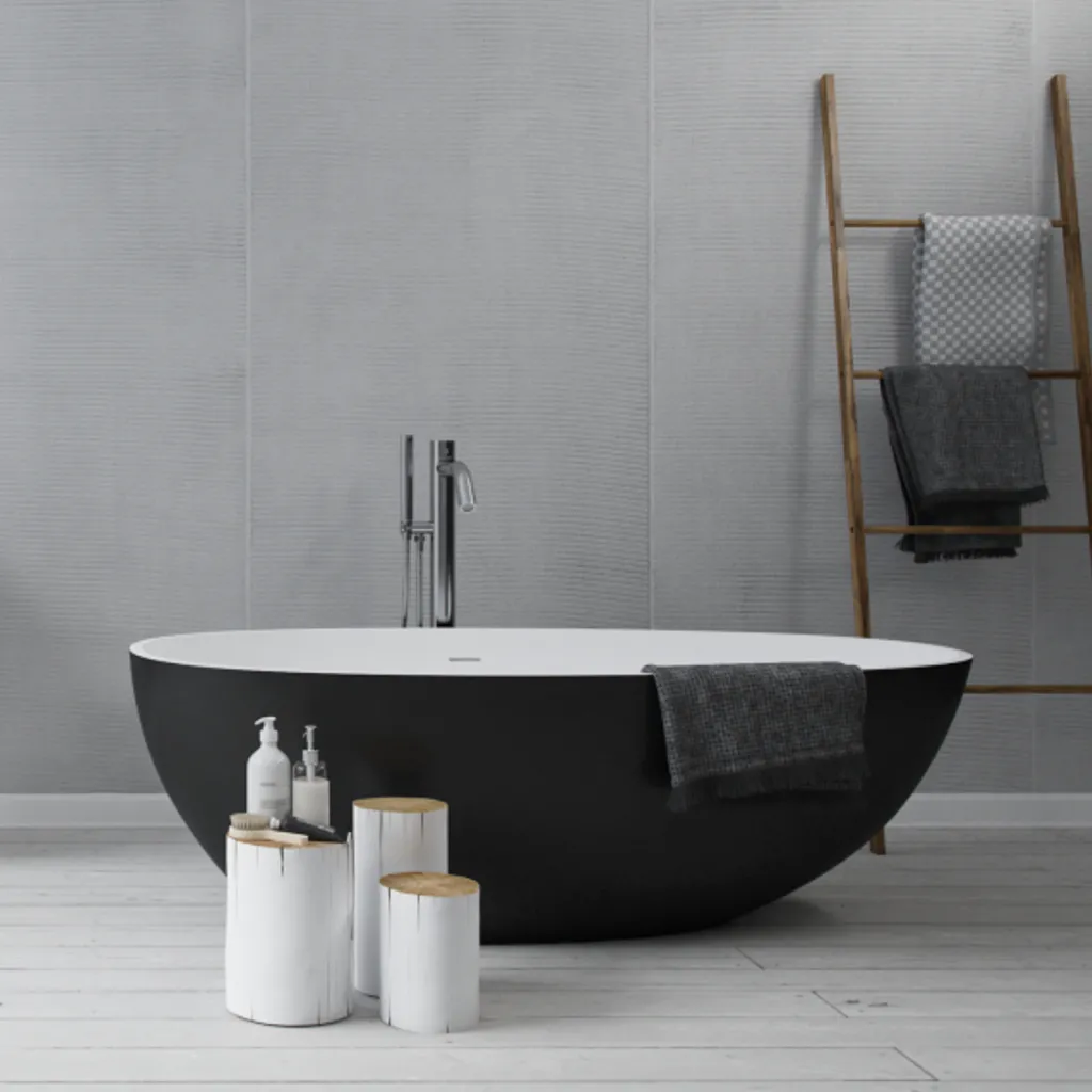Boheme XL 170 - 170x87, Solid Matt White/Matt Black SolidTec®