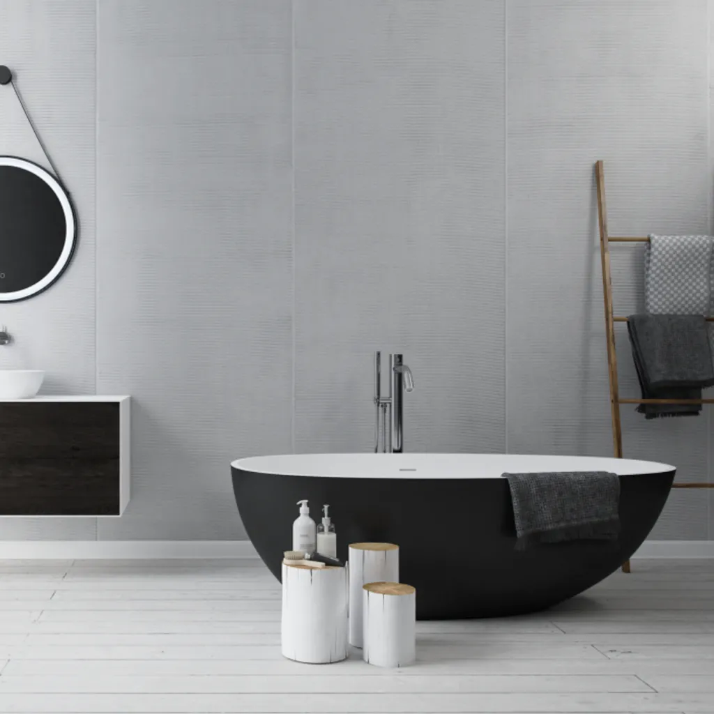 Boheme XL 170 - 170x87, Solid Matt White/Matt Black SolidTec®