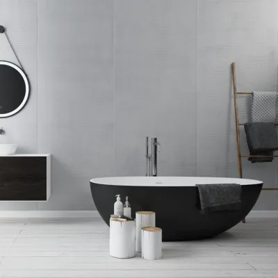 Boheme XL 170 - 170x87, Solid Matt White/Matt Black SolidTec®