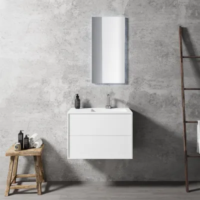 Compact 2 Waterproof 70X40R - Laundry cabinet, Matt White SolidTec®
