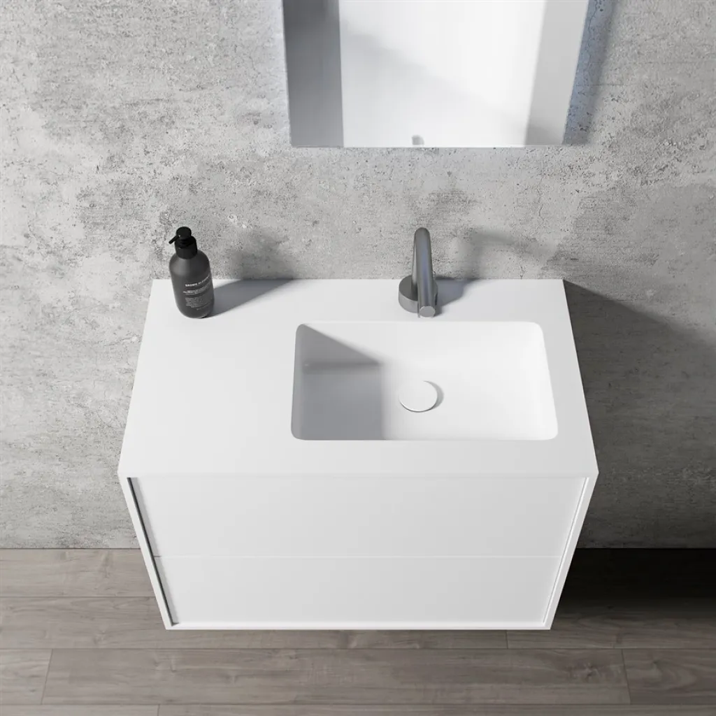 Compact 2 Waterproof 70X40R - Laundry cabinet, Matt White SolidTec®