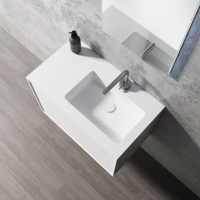 Compact 2 Waterproof 70X40R - Laundry cabinet, Matt White SolidTec®
