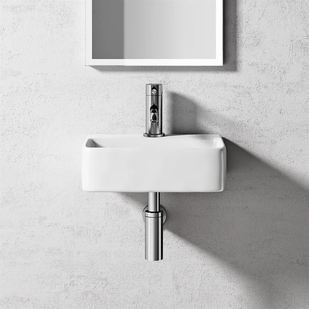 Lissoni S4030 - 40x30 cm, White porcelain sink