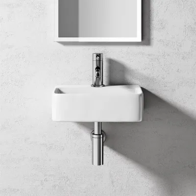 Lissoni S4030 - 40x30 cm, White porcelain sink