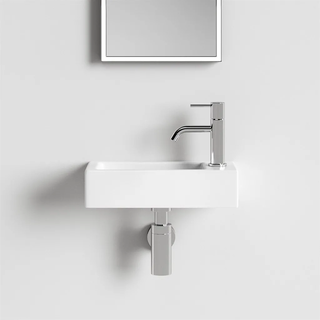ArkiLife® Square Code 365 - 36.5x18 cm, White Porcelain Sink