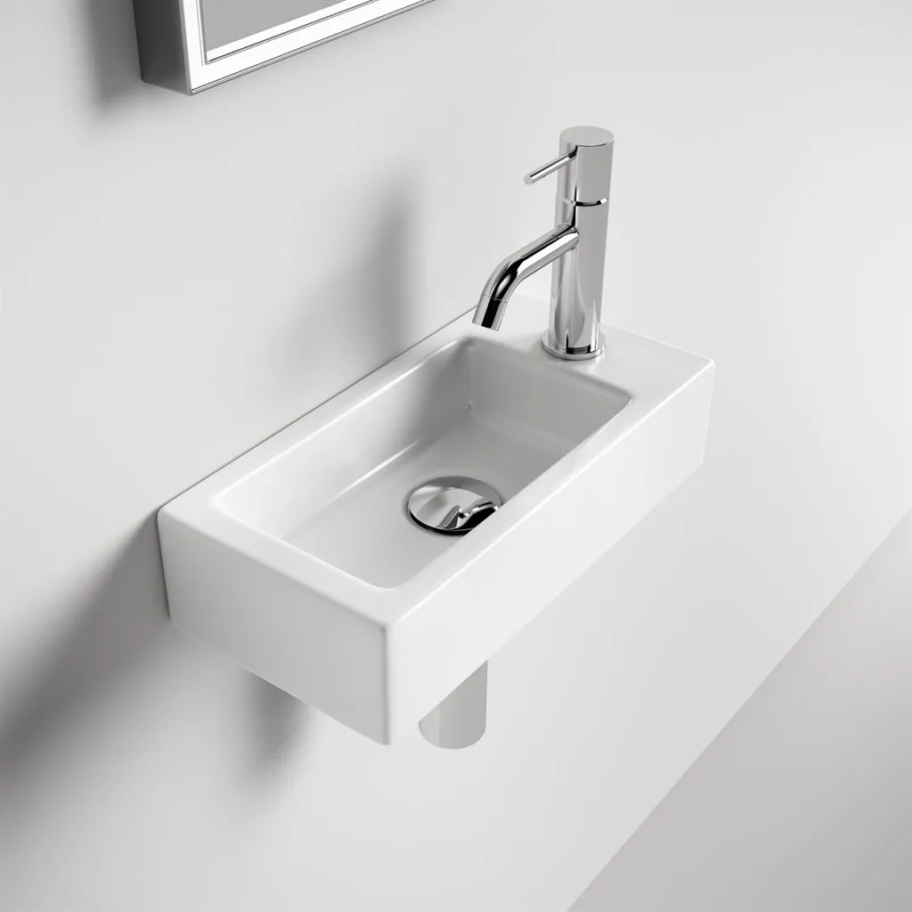 ArkiLife® Square Code 365 - 36.5x18 cm, White Porcelain Sink