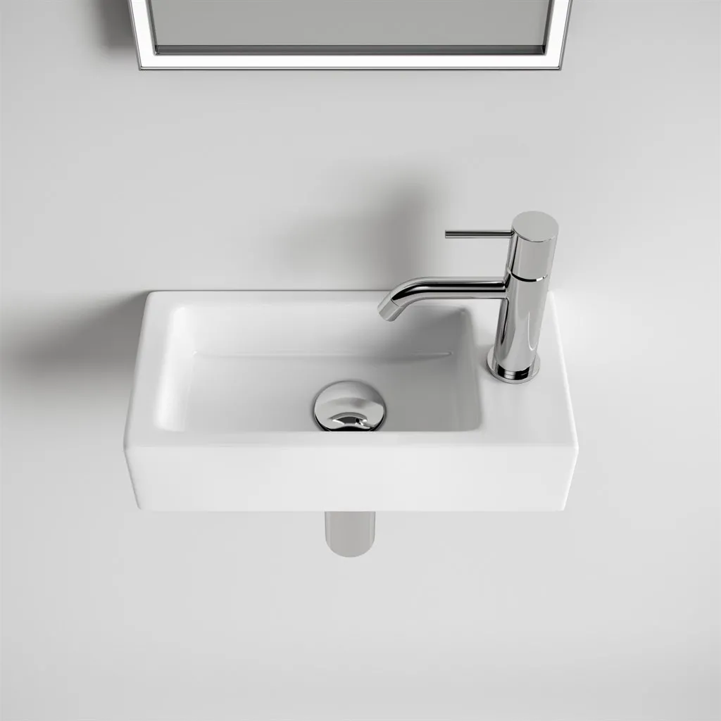 ArkiLife® Square Code 365 - 36.5x18 cm, White Porcelain Sink