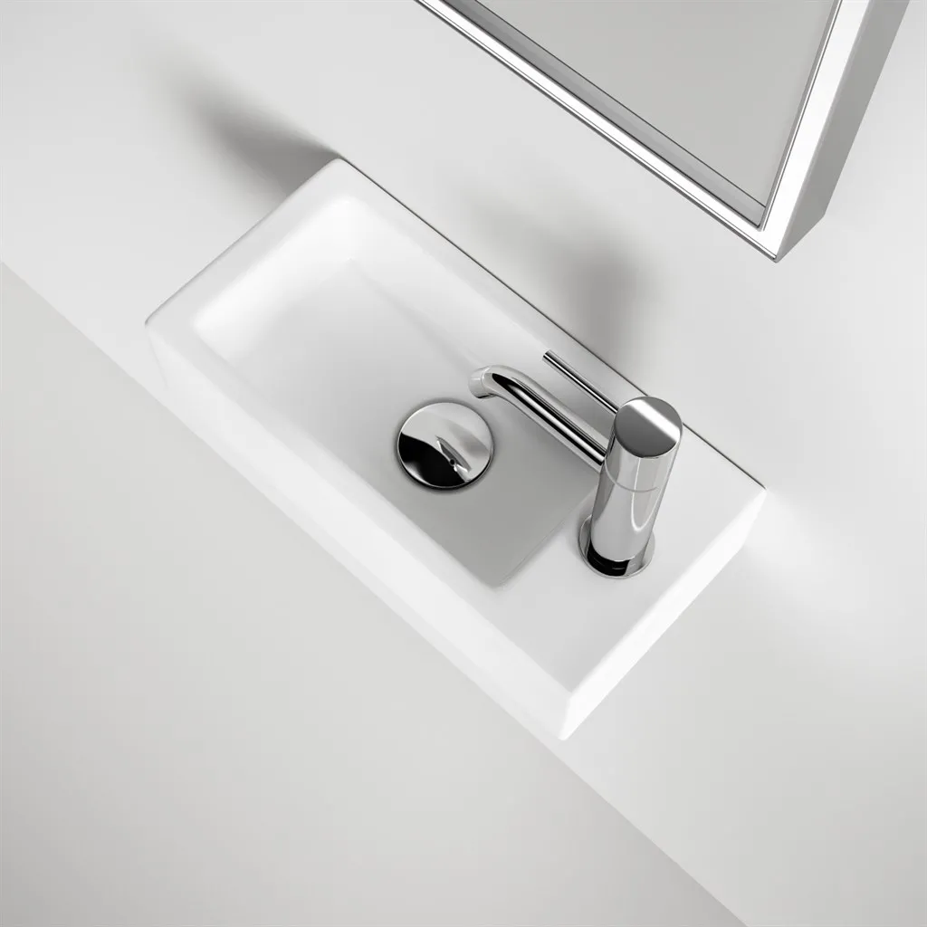 ArkiLife® Square Code 365 - 36.5x18 cm, White Porcelain Sink