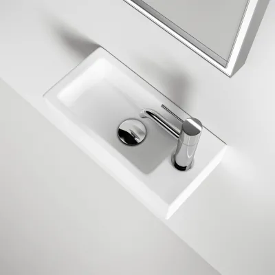 ArkiLife® Square Code 365 - 36.5x18 cm, White Porcelain Sink