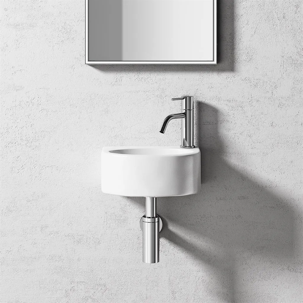 Cheese 295 - 30x22 cm, White porcelain sink