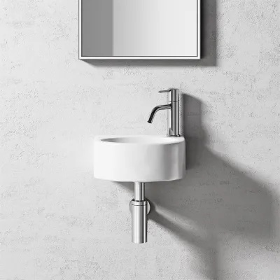Cheese 295 - 30x22 cm, White porcelain sink