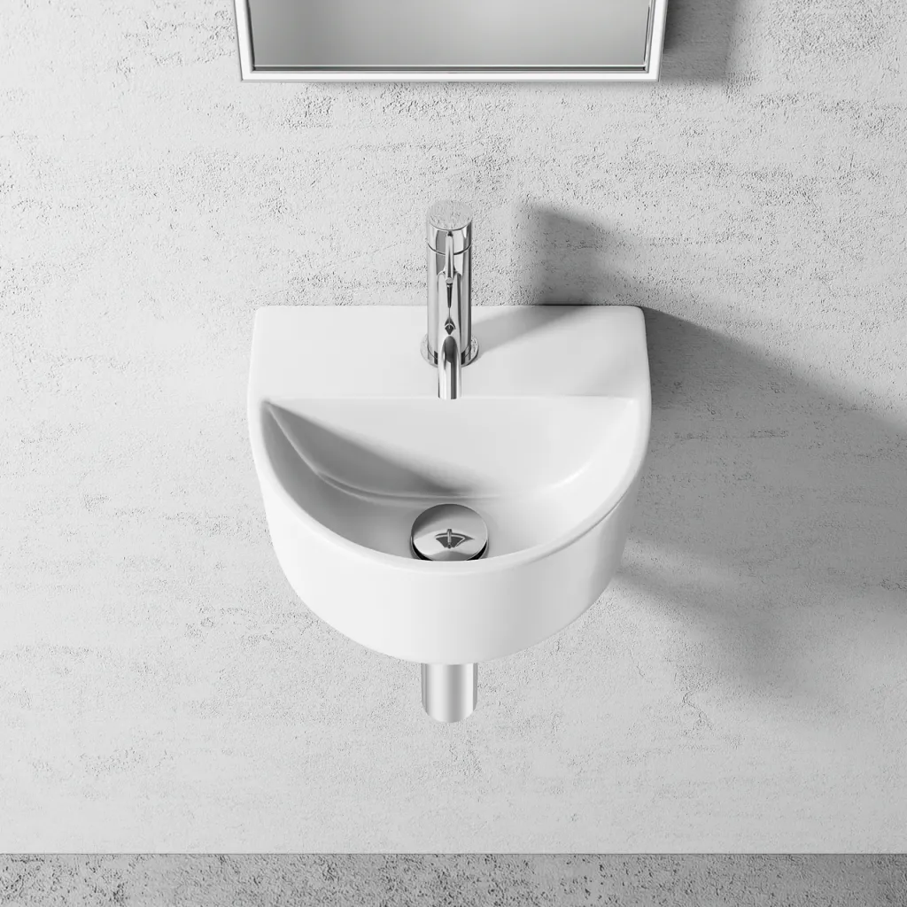 Tara 320 - 30x26 cm White porcelain sink