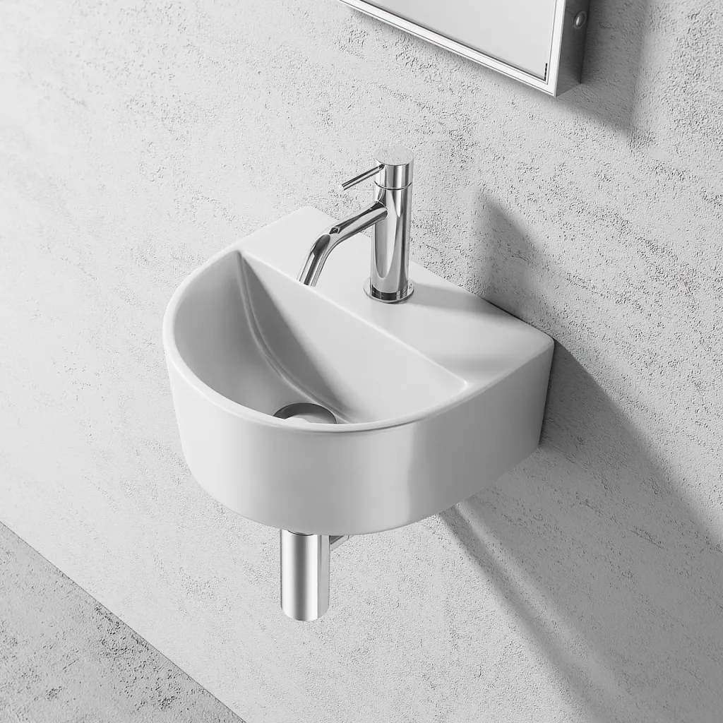 Tara 320 - 30x26 cm White porcelain sink