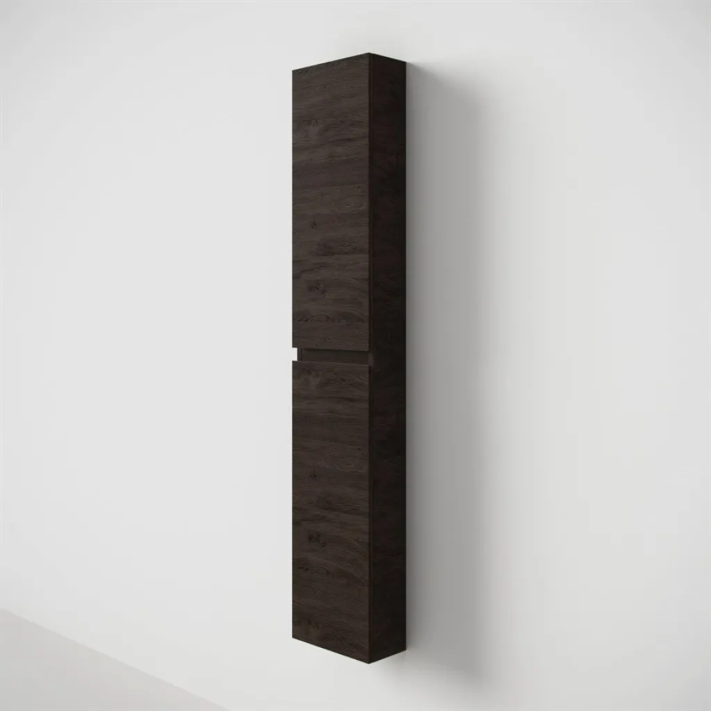 Copenhagen Front - 162x30x15 cm Tall cabinet, Smoked Black Oak