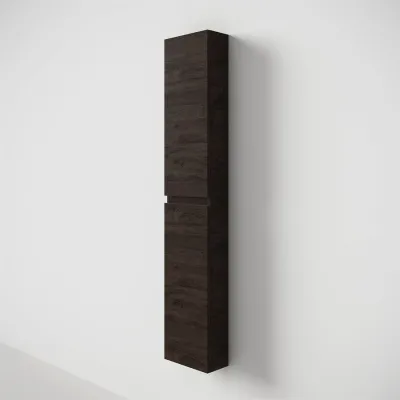 Copenhagen Front - 162x30x15 cm Tall cabinet, Smoked Black Oak