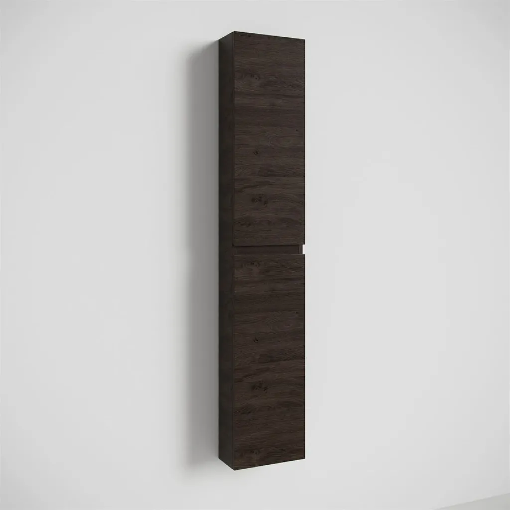 Copenhagen Front - 162x30x15 cm Tall cabinet, Smoked Black Oak