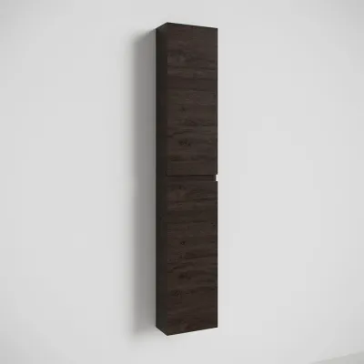 Copenhagen Front - 162x30x15 cm Tall cabinet, Smoked Black Oak