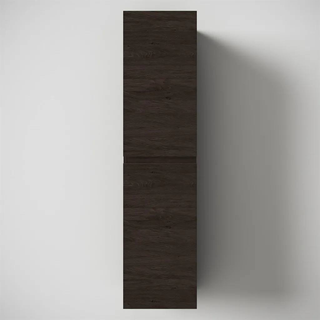 Copenhagen Front - 162x30x35 cm Tall cabinet, Smoked Black Oak