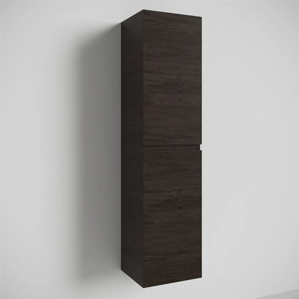 Copenhagen Front - 162x30x35 cm Tall cabinet, Smoked Black Oak