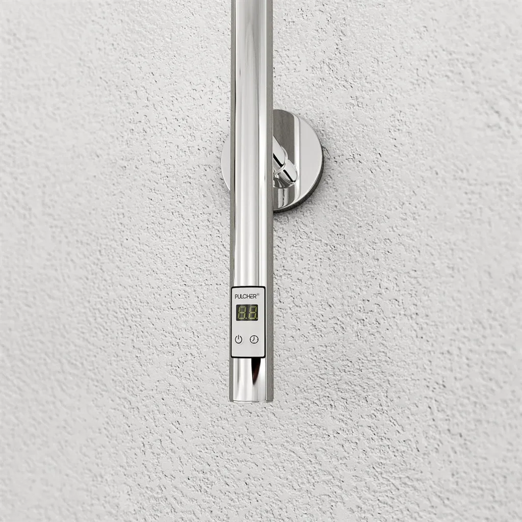 Pulcher® Style PS14 - Electric Towel dryer w/timer, Chrome