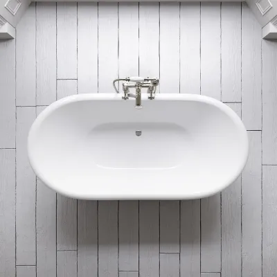 The Supell 152 - Black & White, Enameled Cast Iron Bathtub