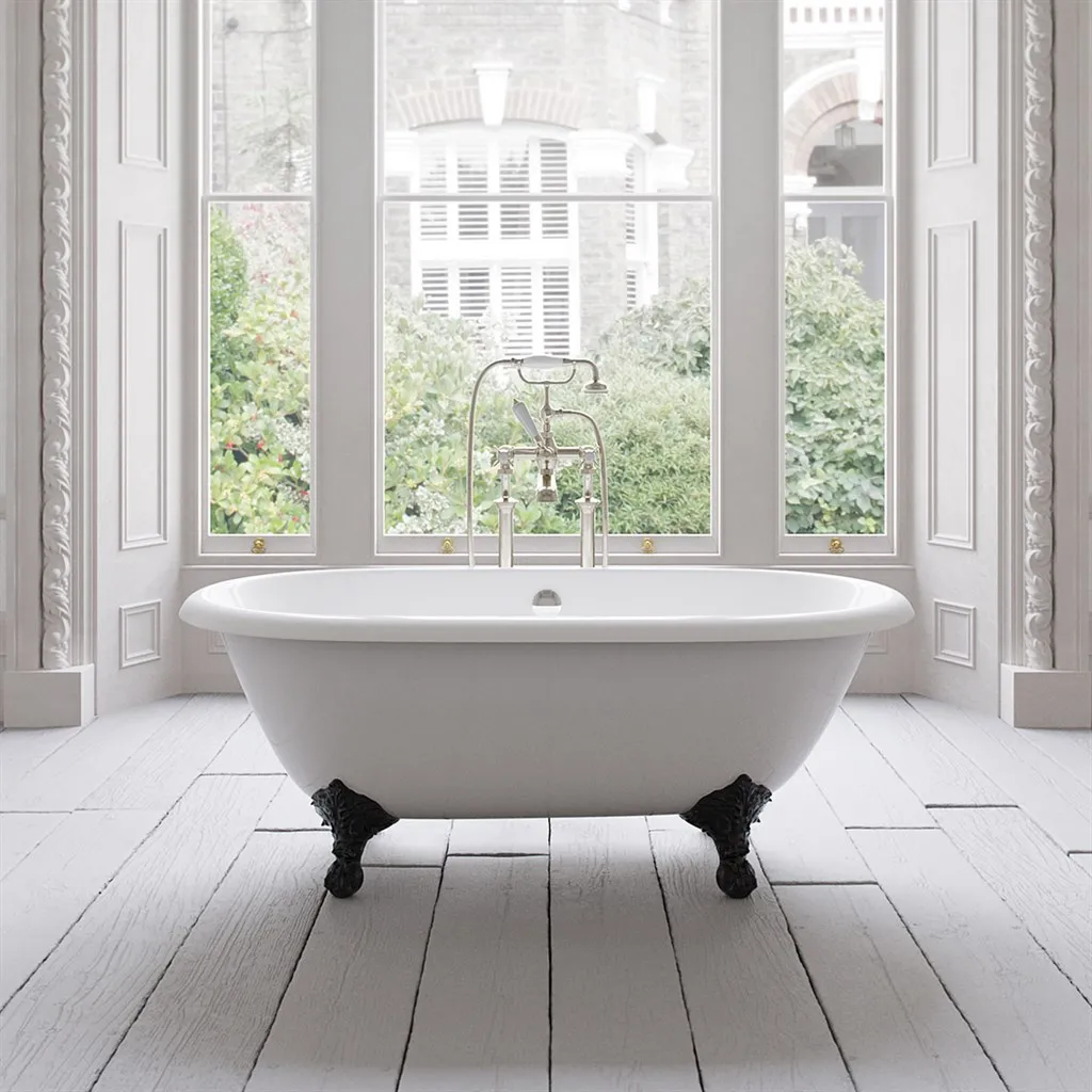 The Supell 152 - Black & White, Enameled Cast Iron Bathtub