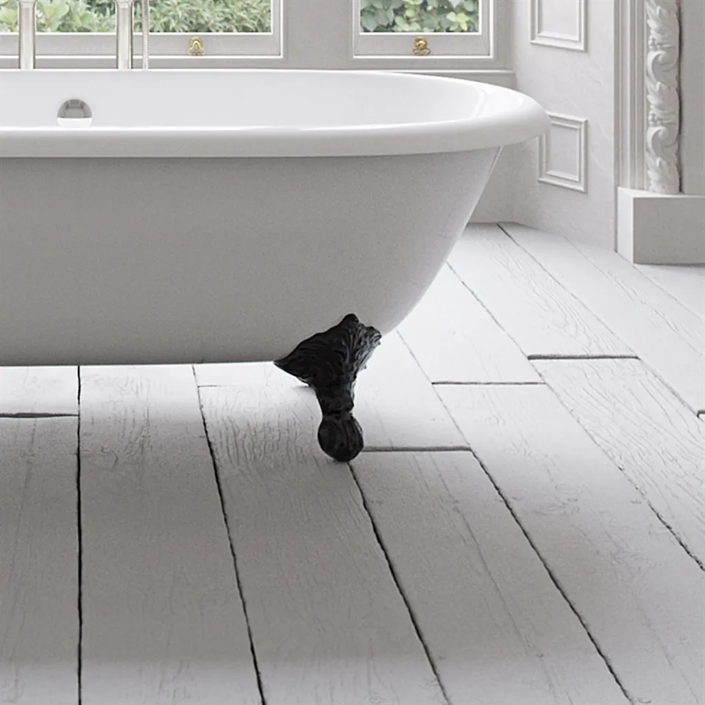 The Supell 152 - Black & White, Enameled Cast Iron Bathtub