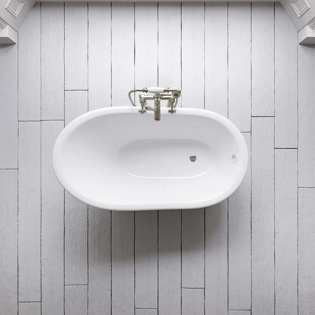 The Joyus 146 - Black & White, Enameled Cast Iron Bathtub